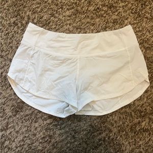 White hotty hot lulu shorts